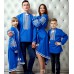 Embroidered Family Set "Contrasts" blue